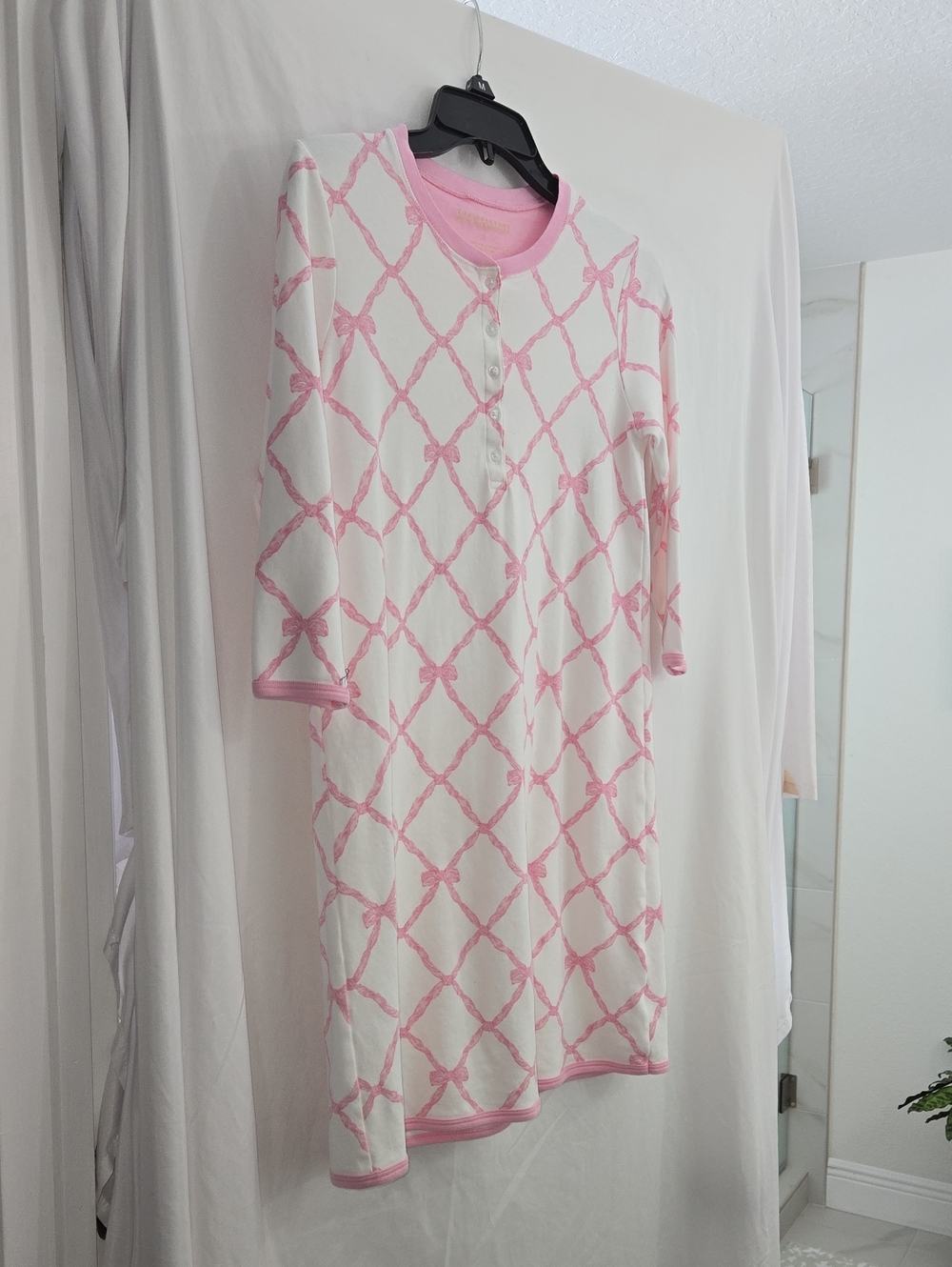 The Beaufort Bonnet Company Pink & White Bow-Print Nightshirt- Kid's